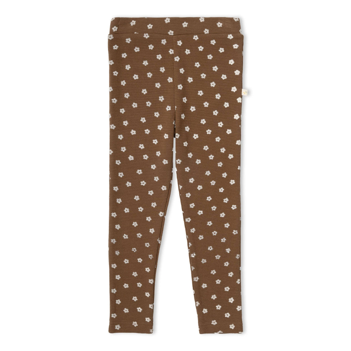 Organic Legging Set of 2 - Chestnut Bloom + Brown: 12-18M