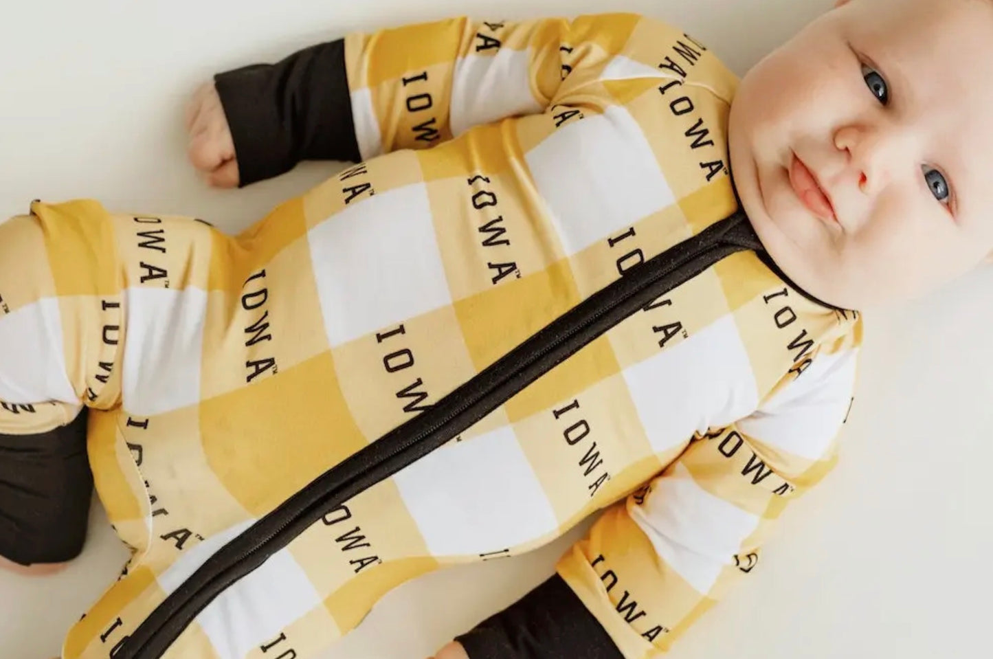Bamboo Zip Romper | Iowa Grid