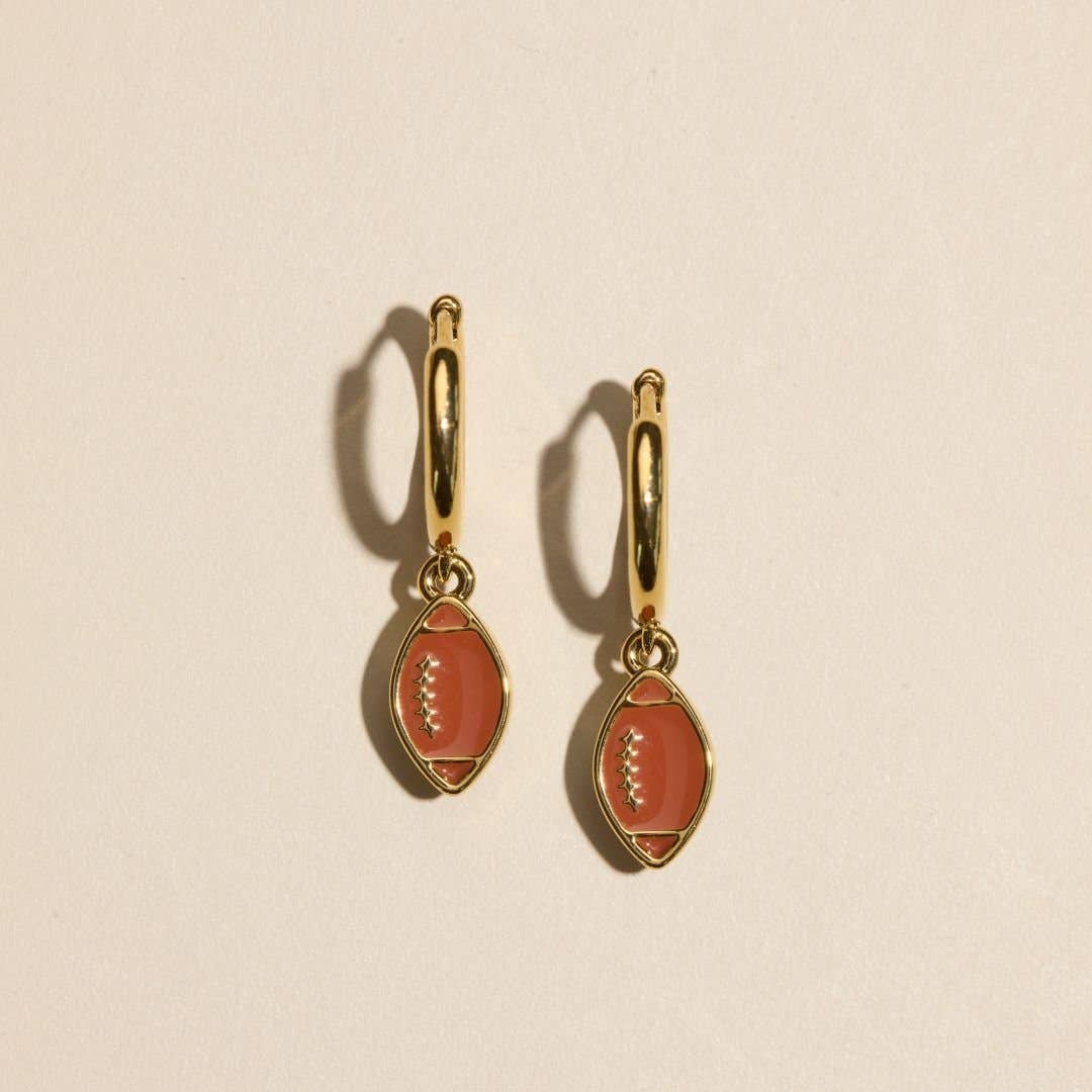 Football Huggie Earrings