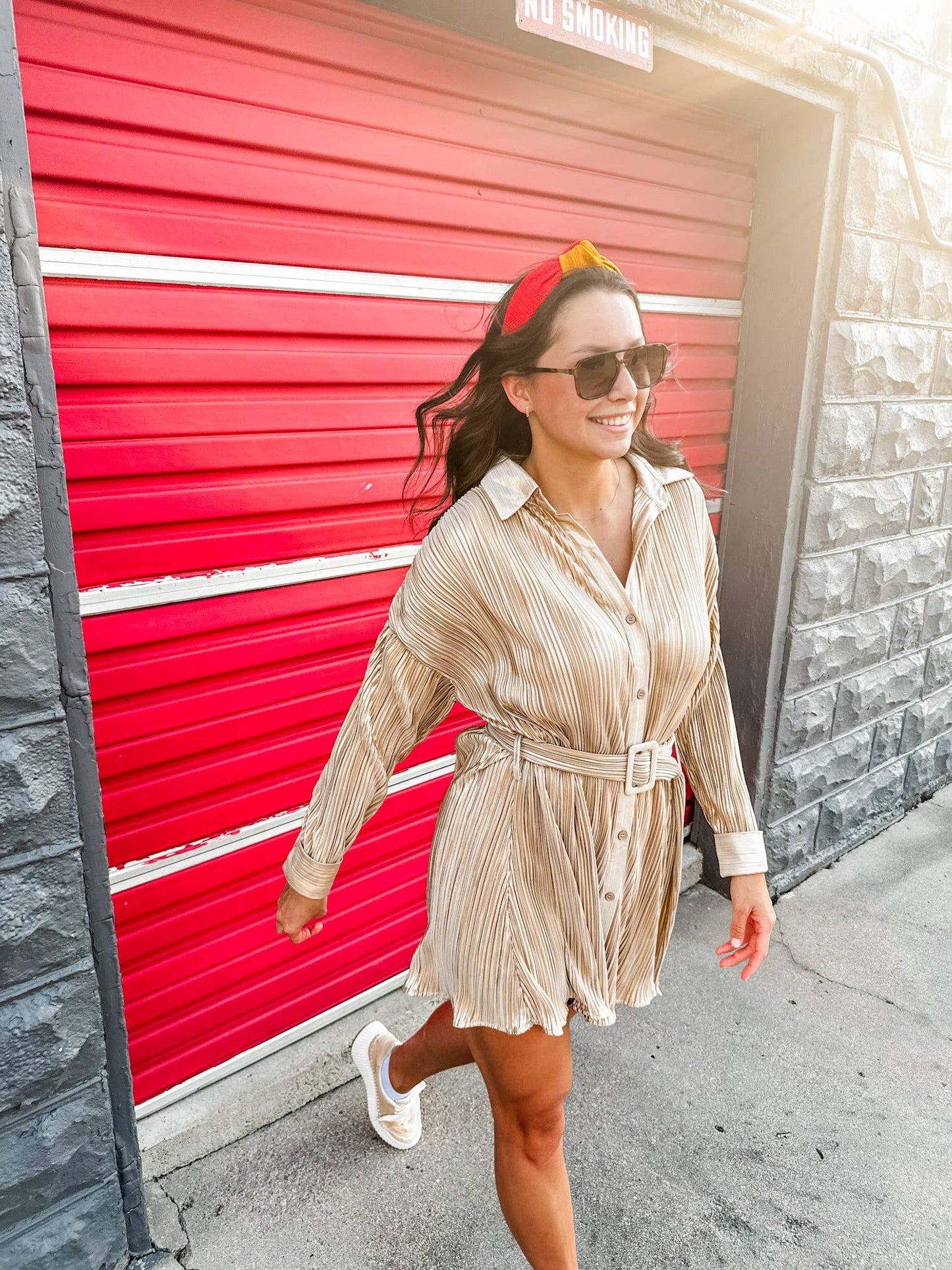 Two-Toned Structured Headband | Scarlet/Gold