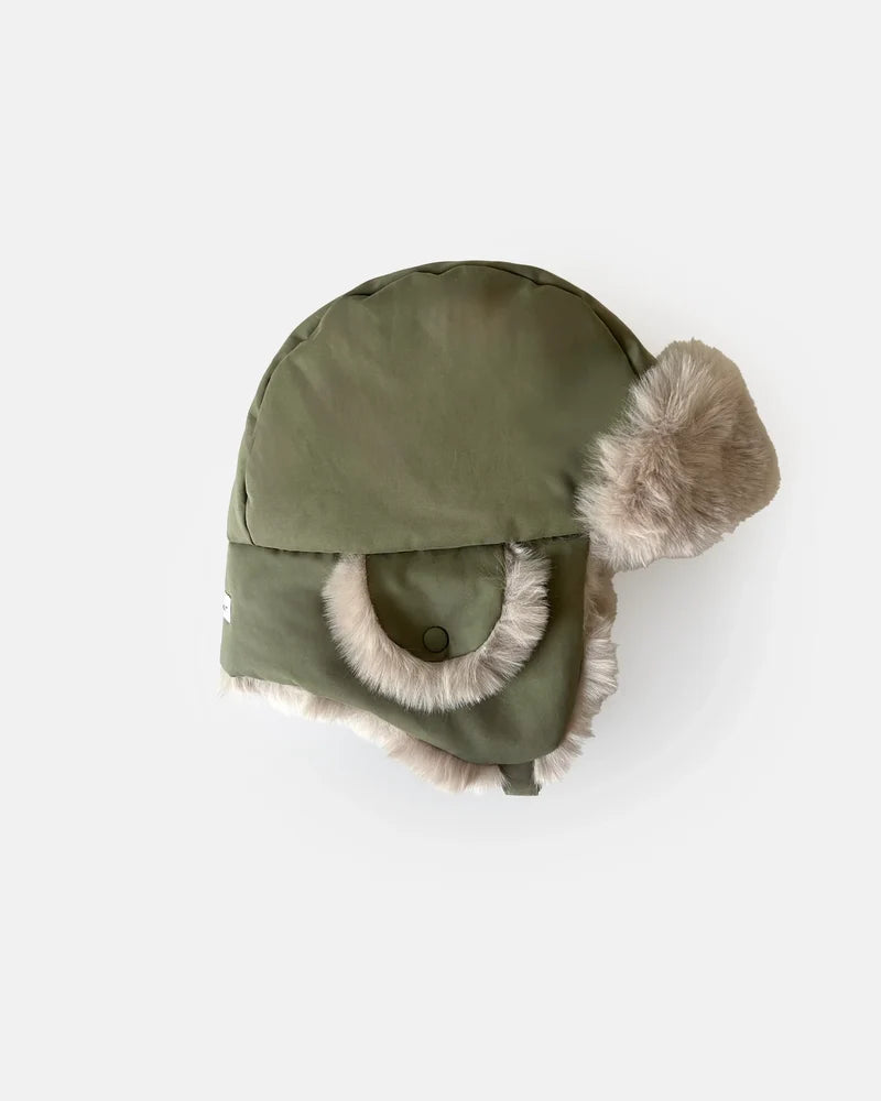 The Helsinki Chapka Hat | Woodland Greige Faux Fur