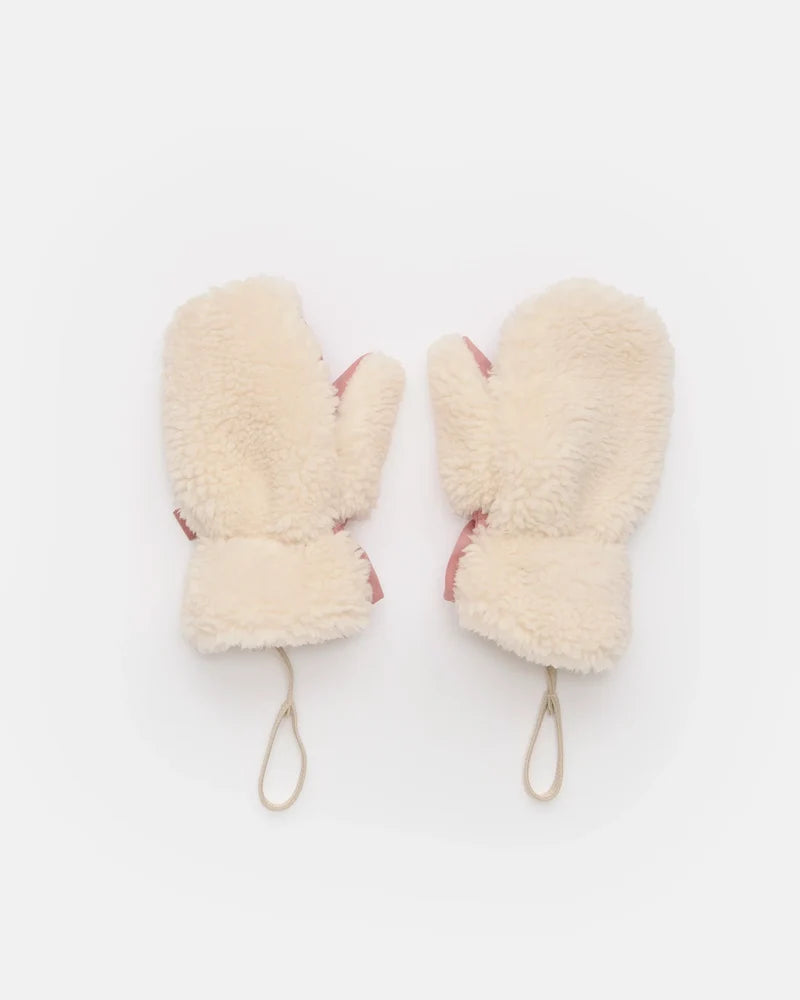 Benji Applique Sherpa Mittens | Rose Dawn