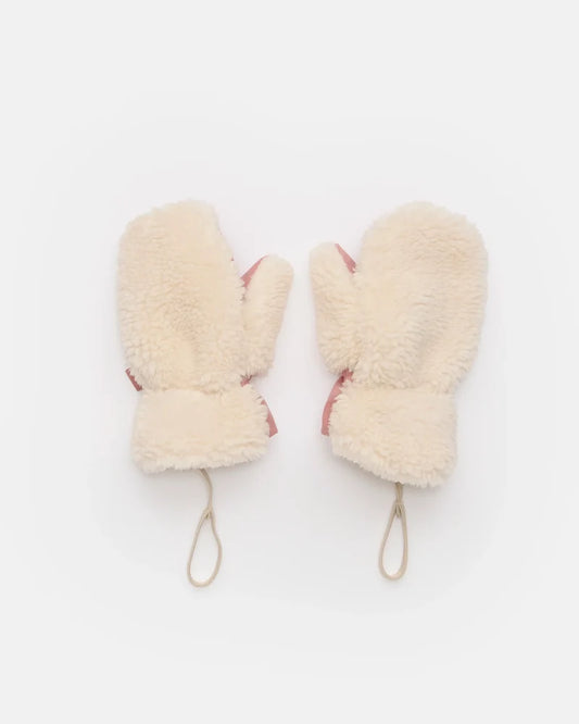 Benji Applique Sherpa Mittens | Rose Dawn