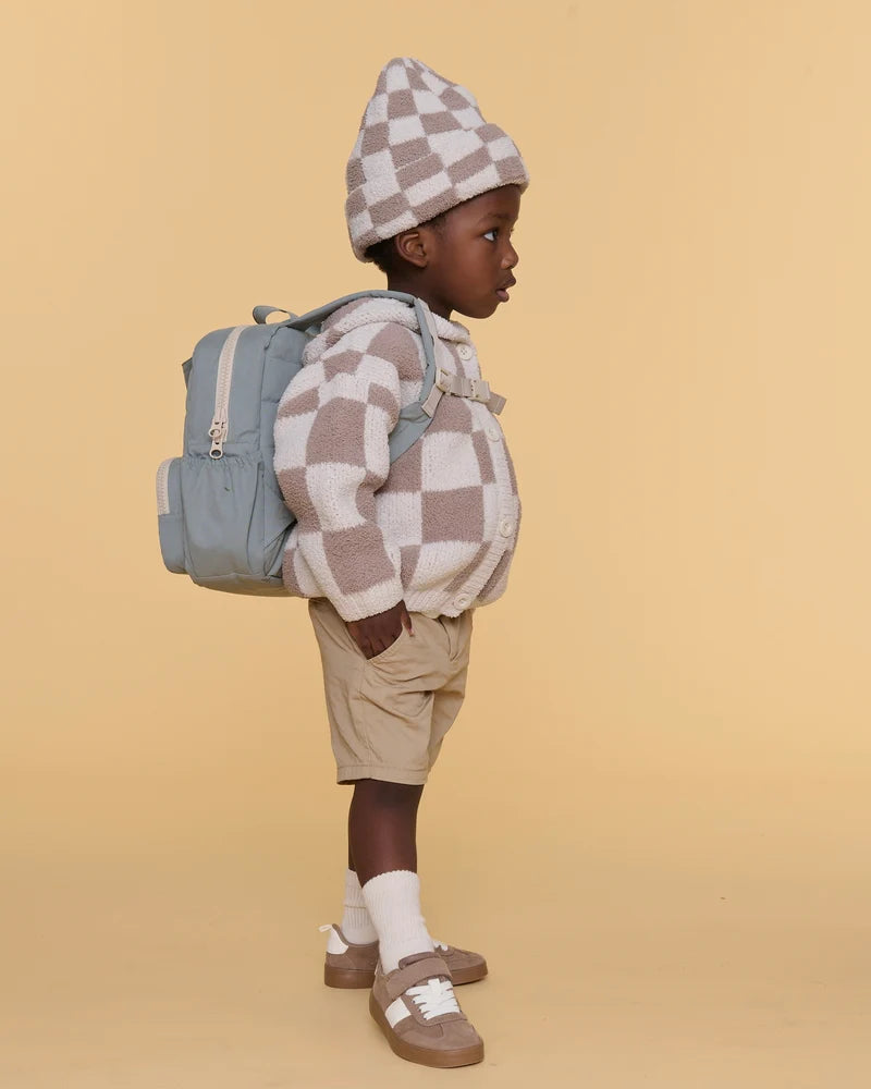 Checkers Fuzzy Beanie | Taupe