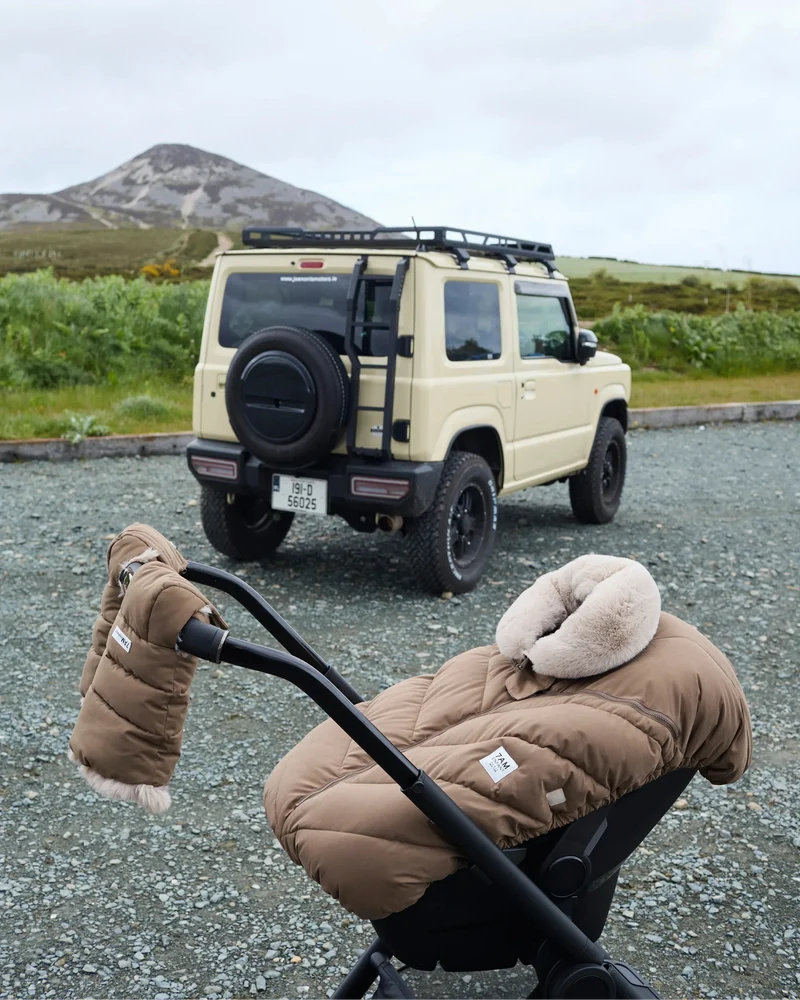 Helsinki Car Seat Cocoon | Moss Brown Faux Fur