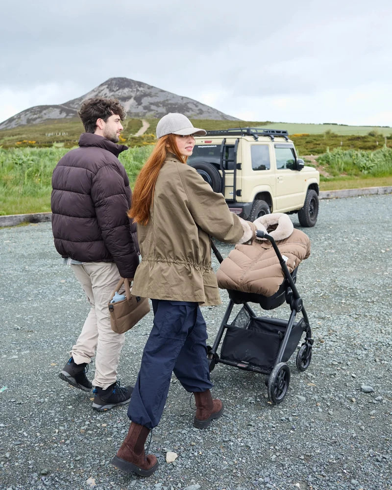 Helsinki Car Seat Cocoon | Moss Brown Faux Fur