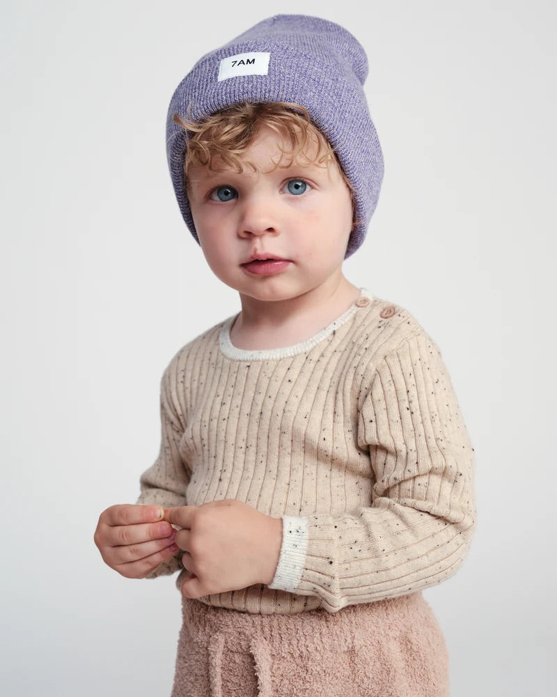 Beanie - Heather I Purple