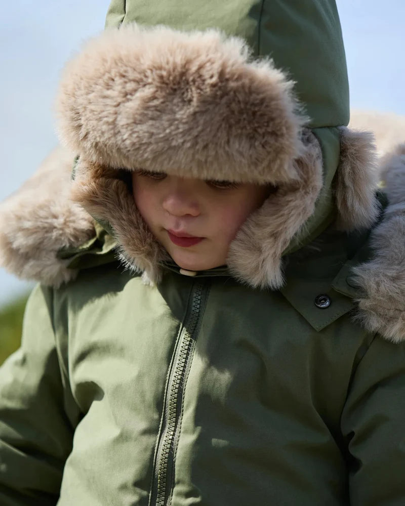 The Helsinki Chapka Hat | Woodland Greige Faux Fur
