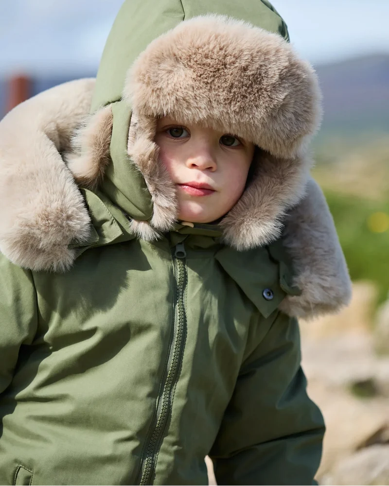 The Helsinki Chapka Hat | Woodland Greige Faux Fur