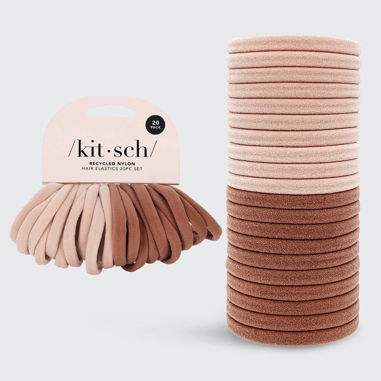 Eco-Friendly Nylon Elastics 20pc set | Blush