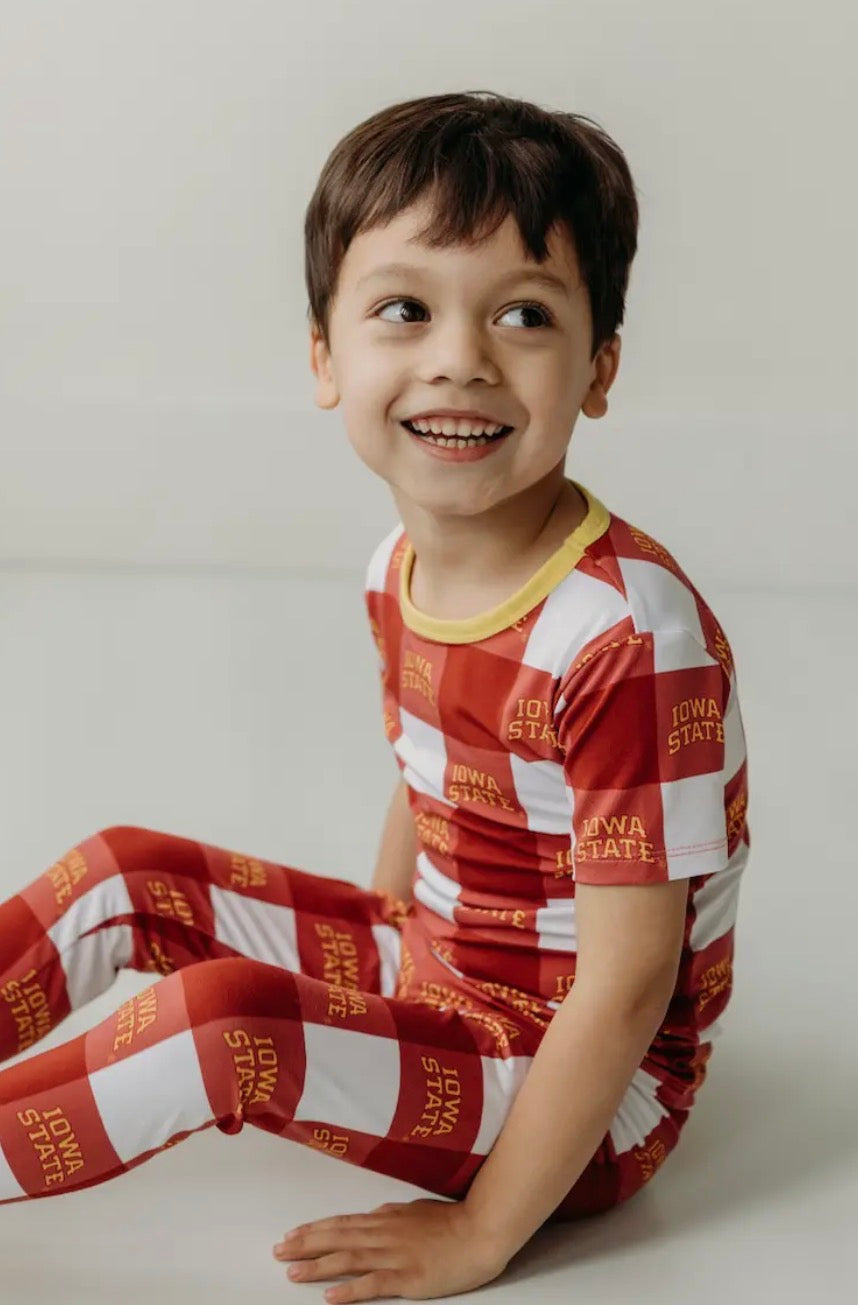 Two Piece Bamboo Pajama Set | Iowa State Grid