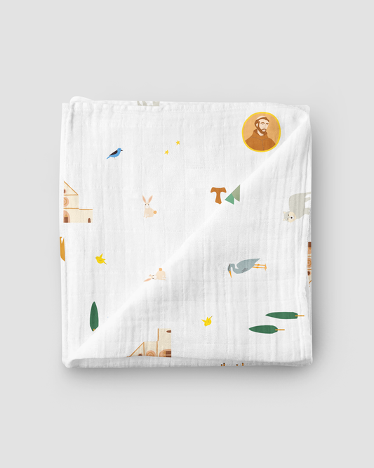 Muslin Swaddle I Saint Francis