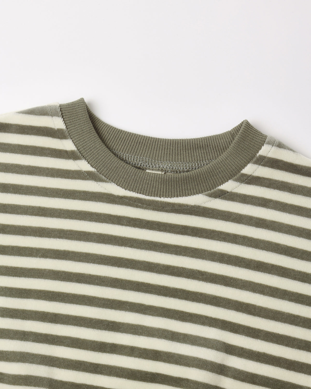 Velour Relaxed Sweatshirt | Spruce Stripe