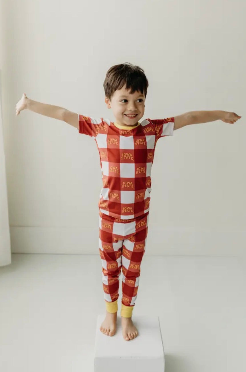 Two Piece Bamboo Pajama Set | Iowa State Grid
