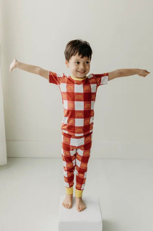 Two Piece Bamboo Pajama Set | Iowa State Grid