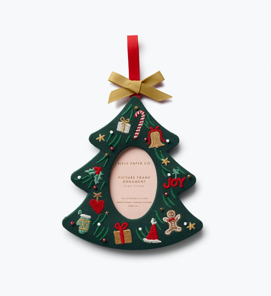 Embroidered Frame Ornament | Christmas Tree