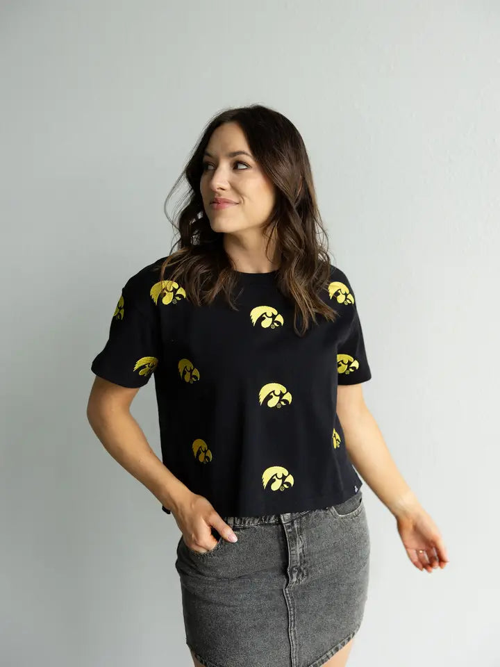 Ritter Multi Color Heavyweight Crop Tee | Iowa