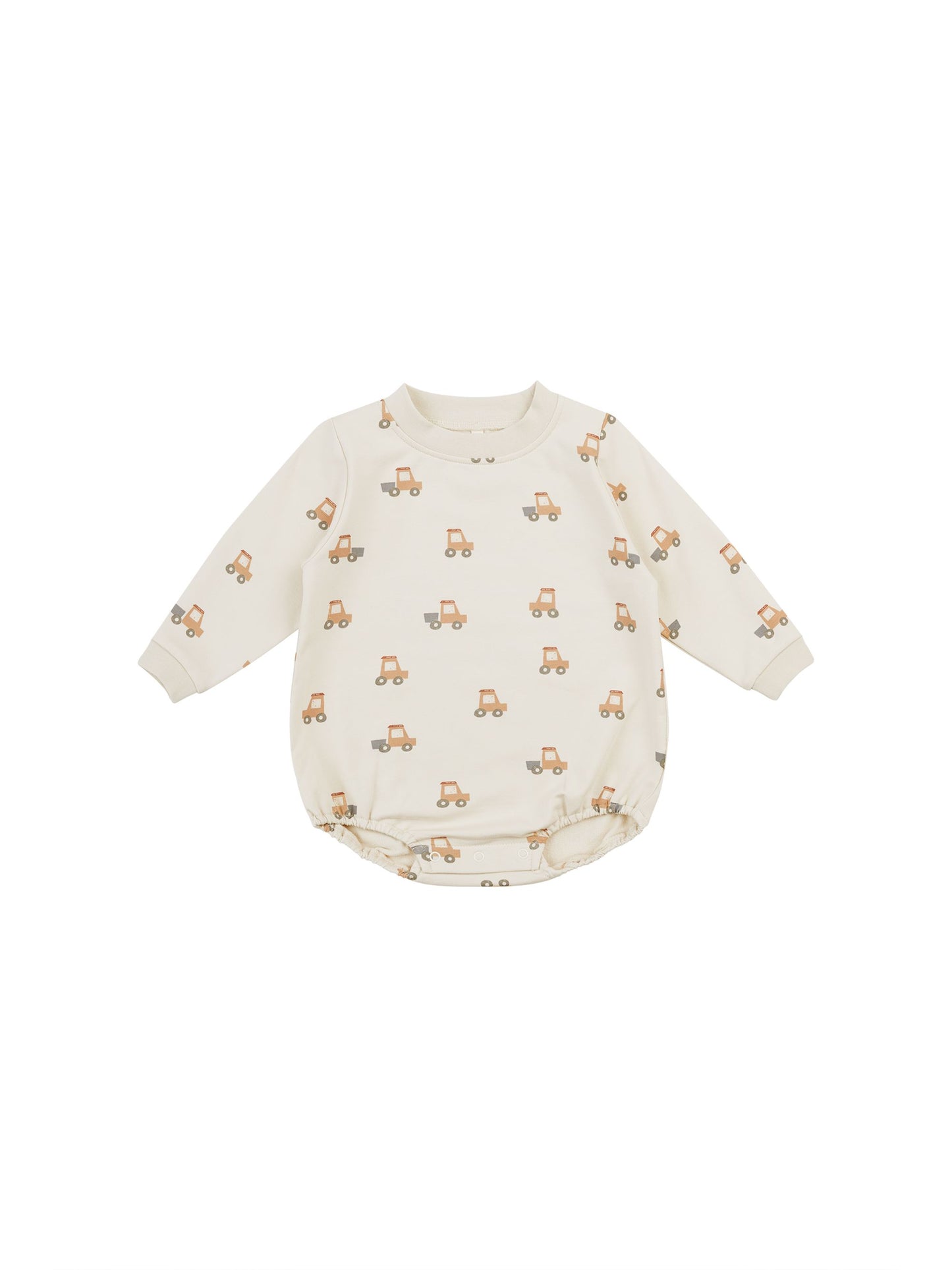 Crewneck Bubble Romper I Tractors