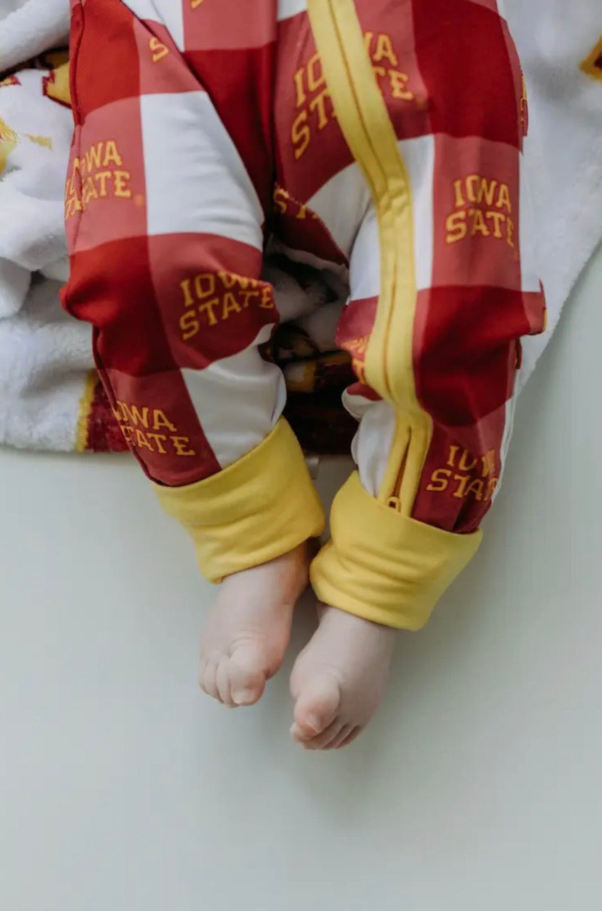 Bamboo Zip Romper | Iowa State Grid