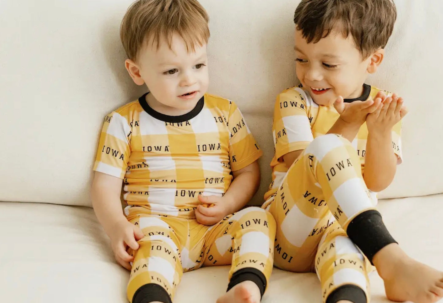 Two Piece Bamboo Pajama Set | Iowa Grid