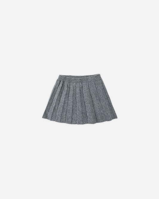 Knit Pleated Skirt | Heathered