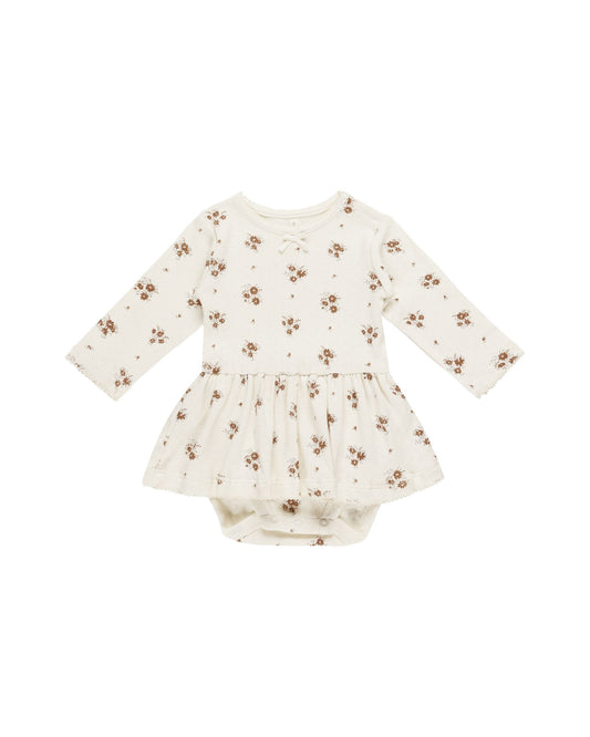 Pointelle Skirted Bodysuit I Autum Flora