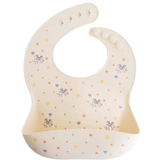 Silicone Baby Bib | Bluey Ivory