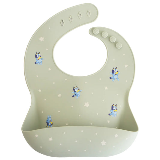 Silicone Baby Bib | Bluey Sage
