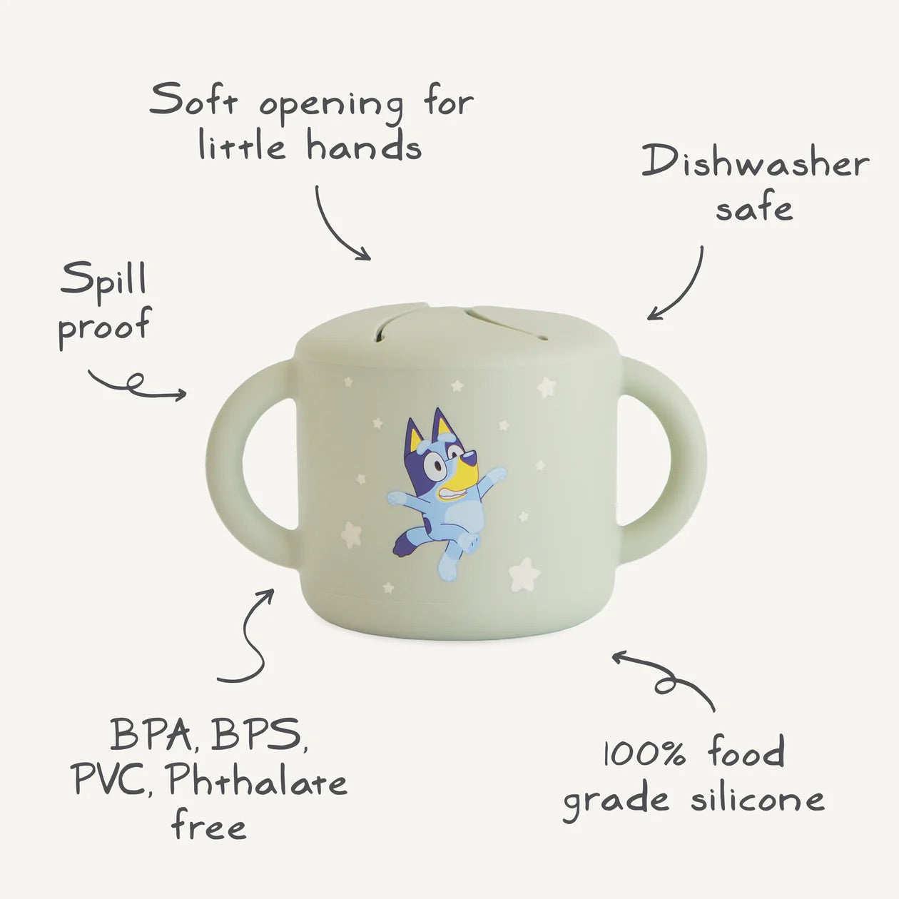 Silicone Snack Cup | Bluey Ivory