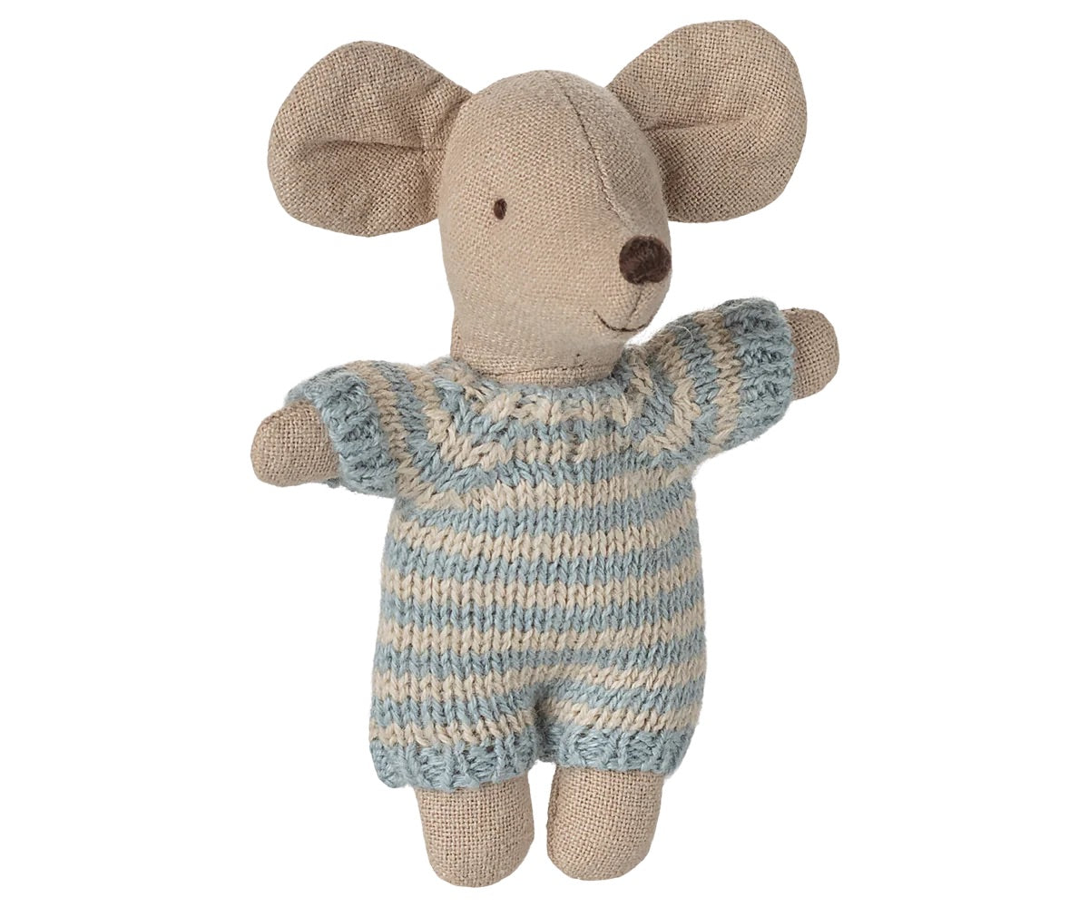 Baby Mouse In Carry Cot | Blue