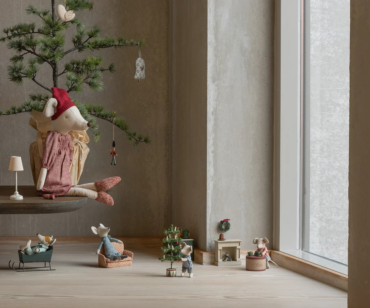 Fabric Ornament, Bird | Winter Heart - Sand