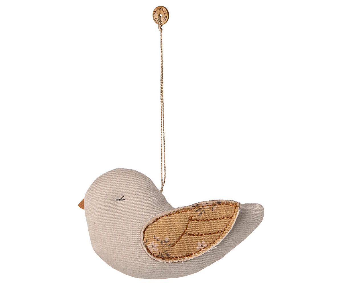 Fabric Ornament, Bird | Marble - Latte