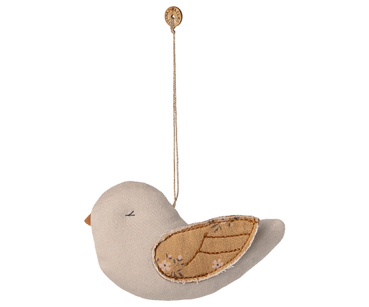 Fabric Ornament, Bird | Marble - Latte