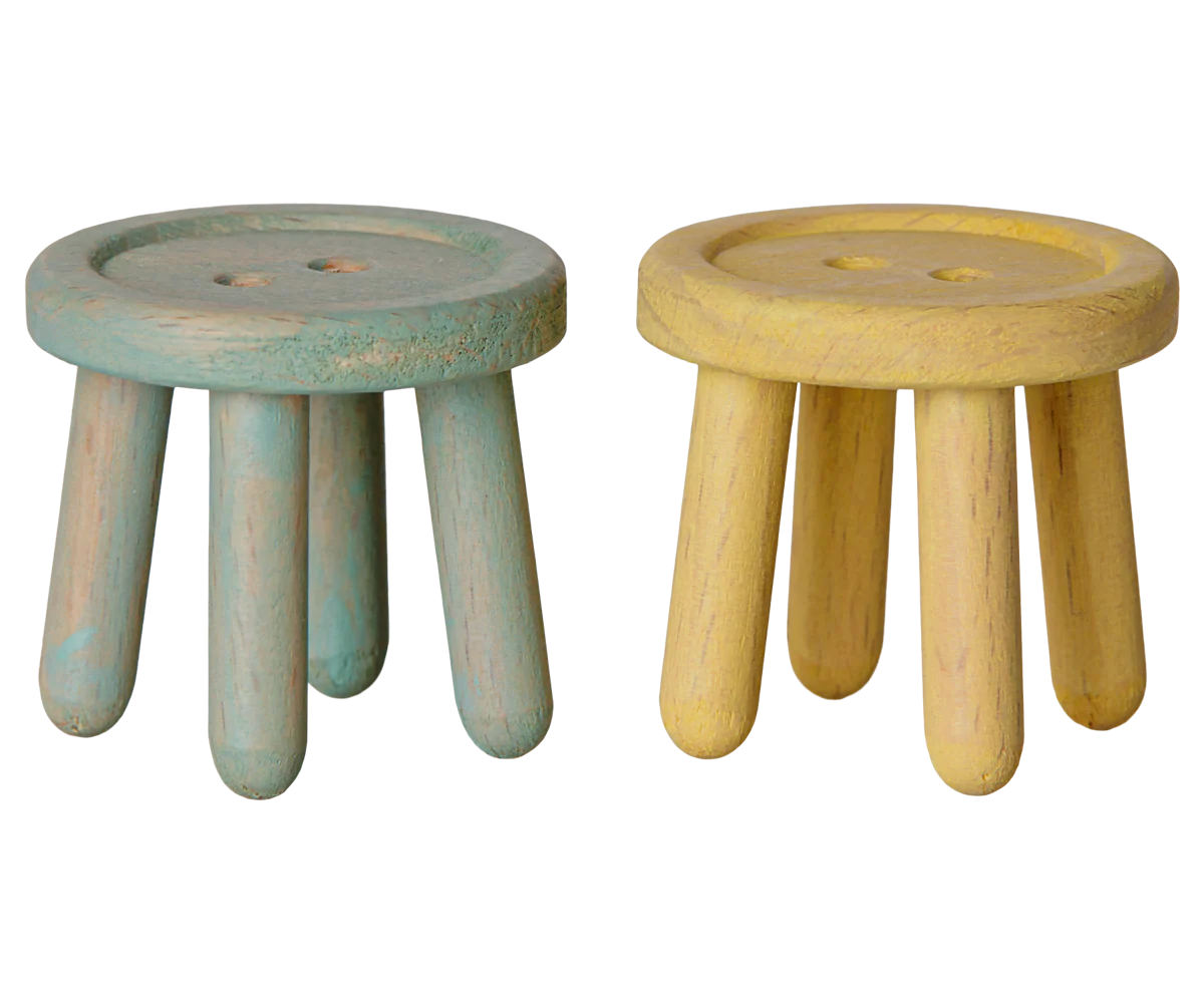 Mouse Stool Set | Mint/Light Yellow