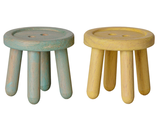 Mouse Stool Set | Mint/Light Yellow