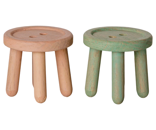 Mouse Stool Set | Light Rose/Light Mint