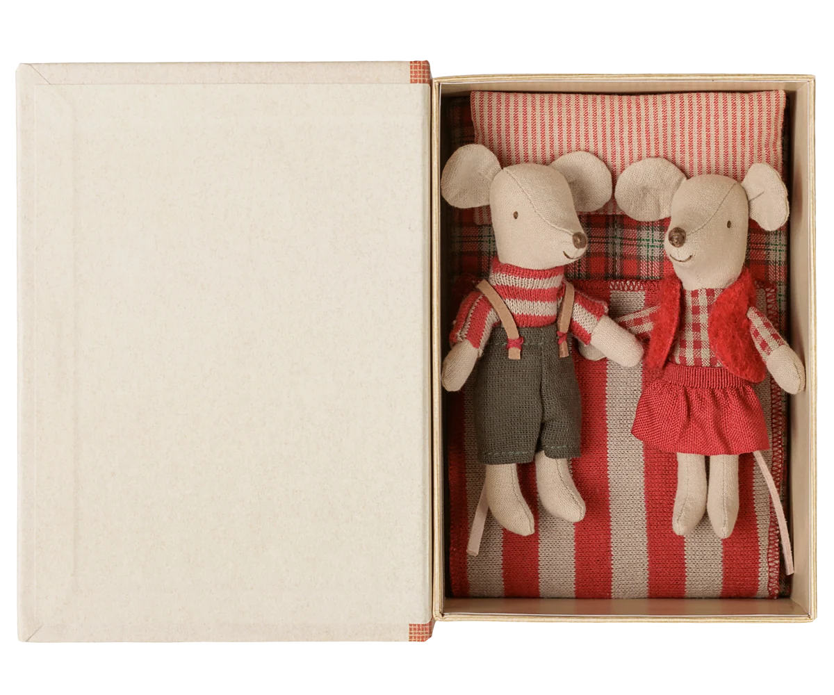 Christmas Twin Mice In Book | Little Sister and Little Brother