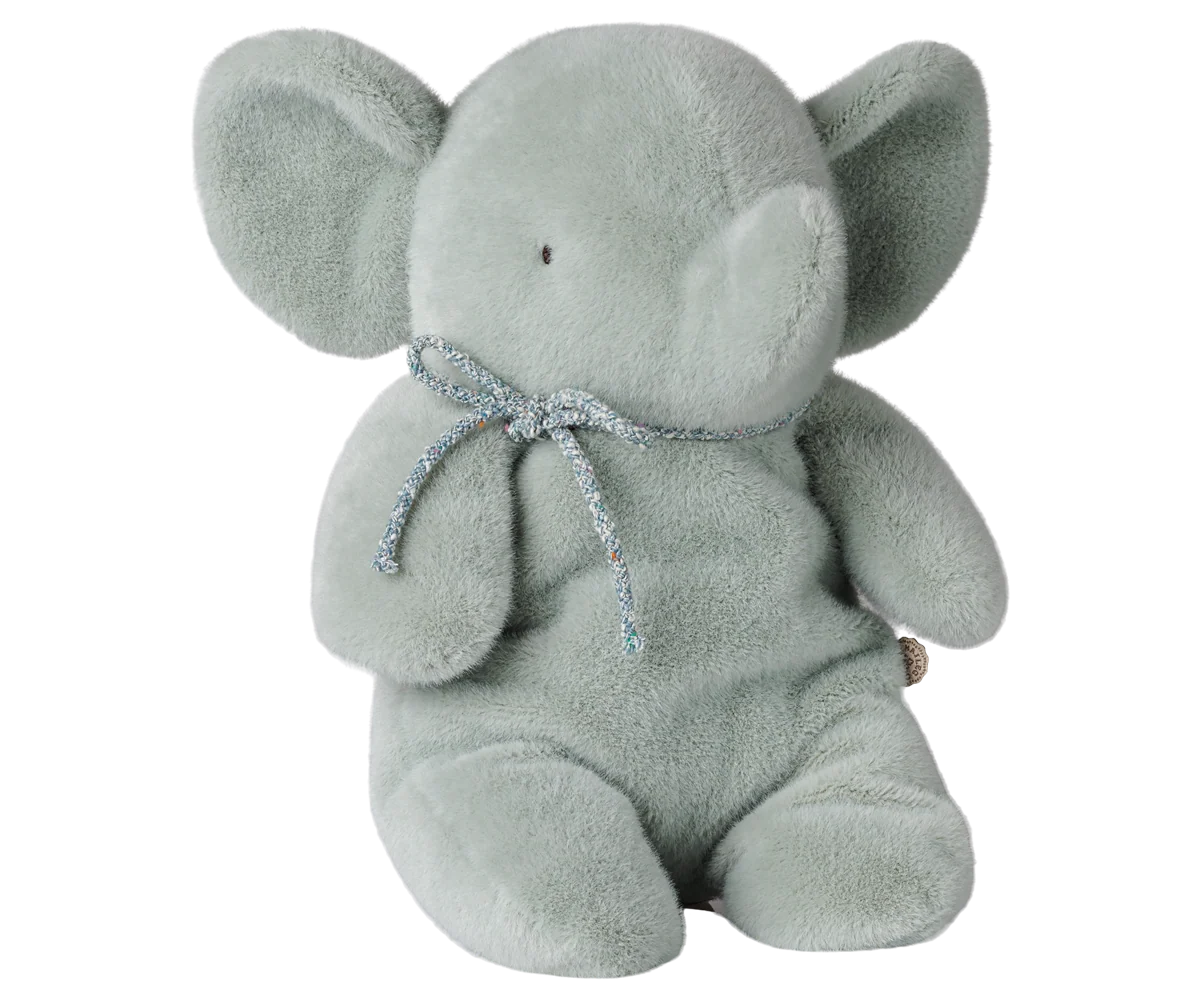 Medium Plush Elephant | Soft Mint