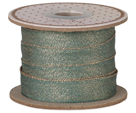 Ribbon, W: 13mm x L:10m | Green/Gold