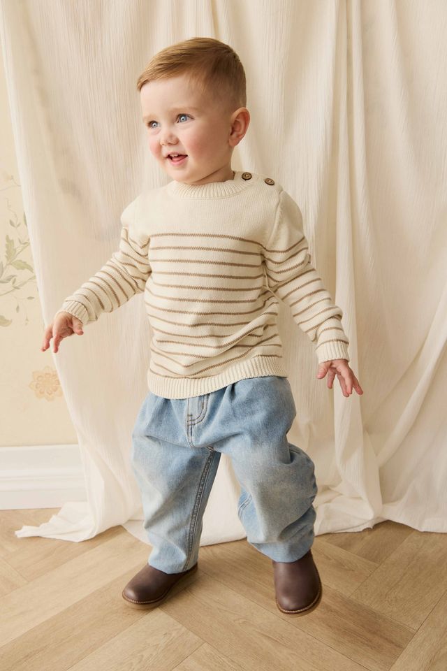 Malcolm Knitted Jumper | Cloud/Brioche