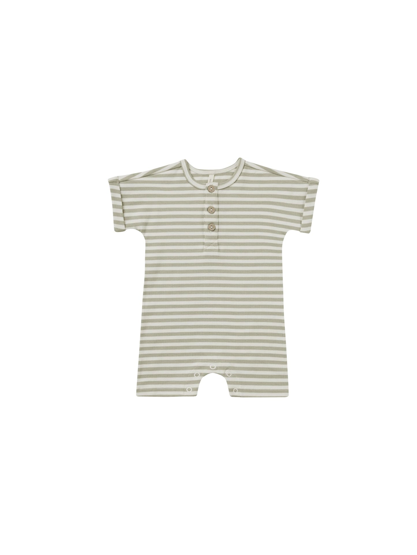 Short Sleeve One-Piece I Sage Stripe