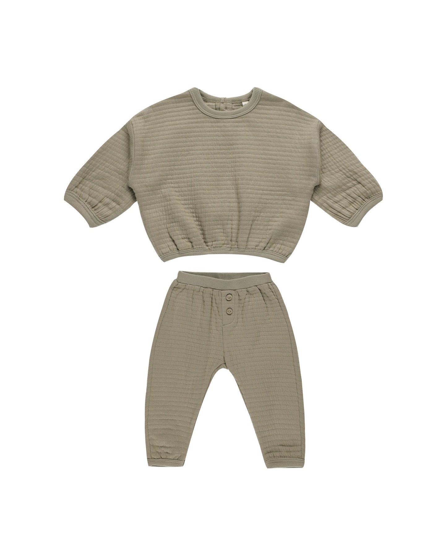 Textured Sweat Set I Olive