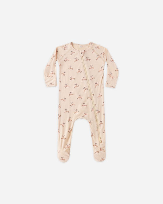 Bamboo Zip Footie | Reindeer