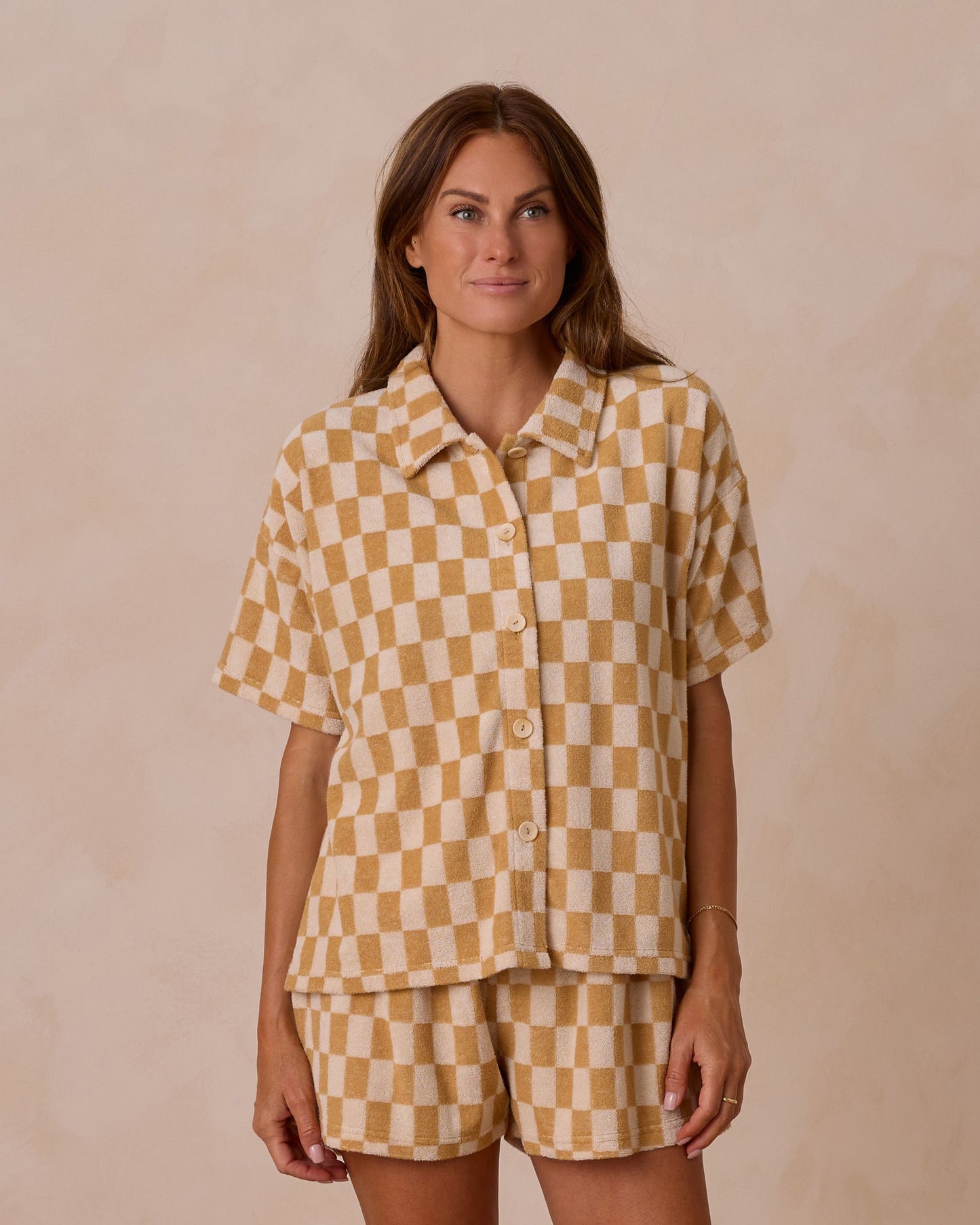 Terry Cover-Up Set I Marigold Check