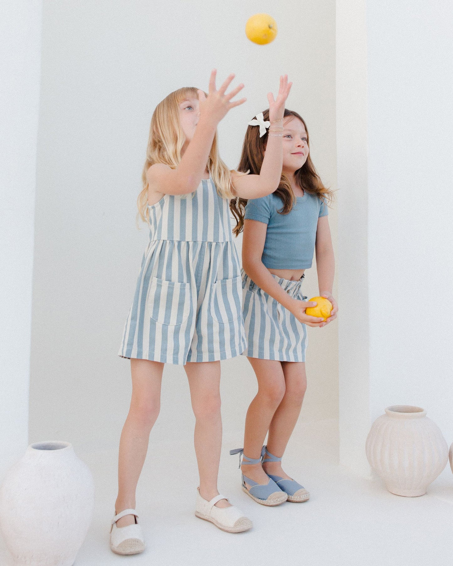 Denim Mini Skirt I Ocean Stripe