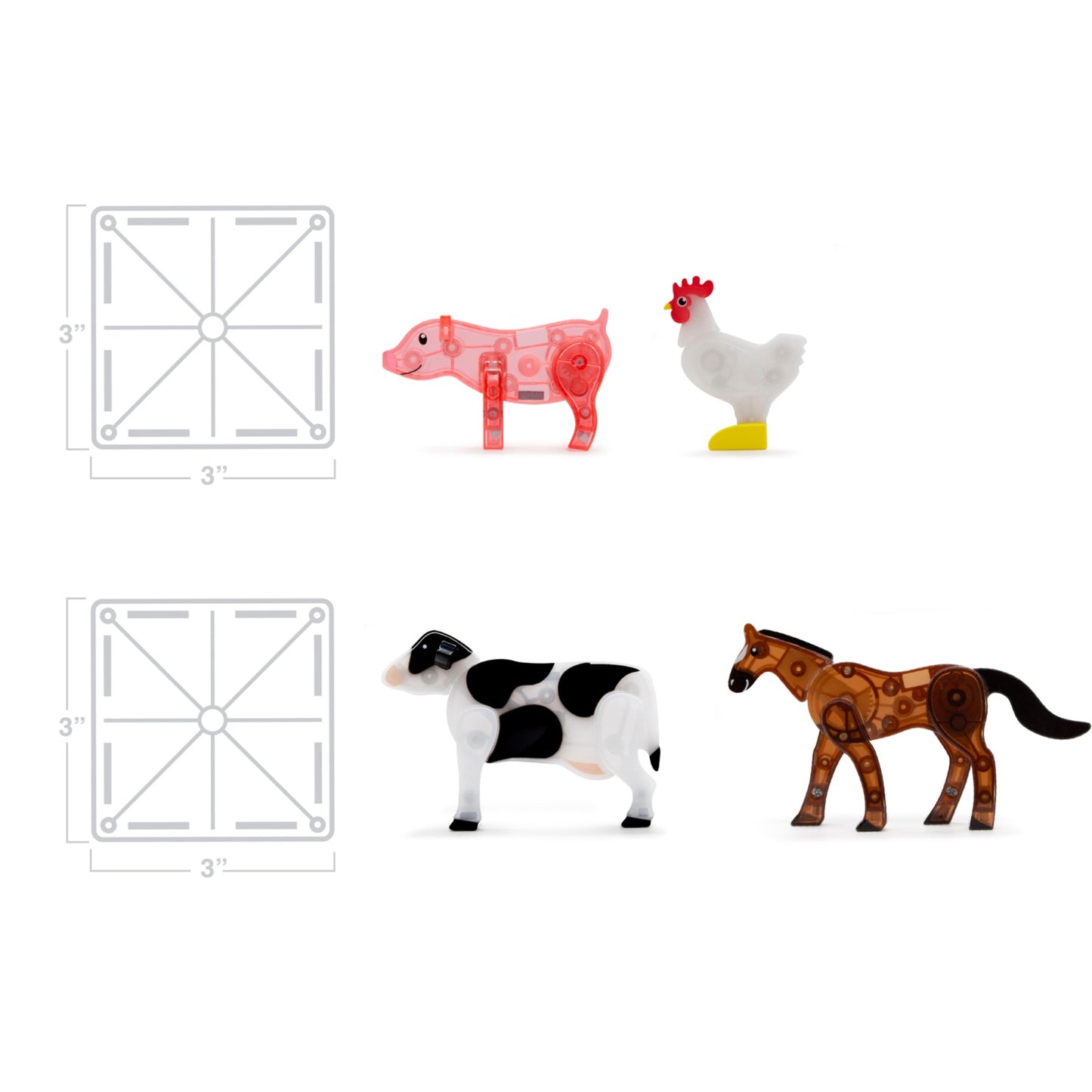 Magna-Tiles I Farm Animals