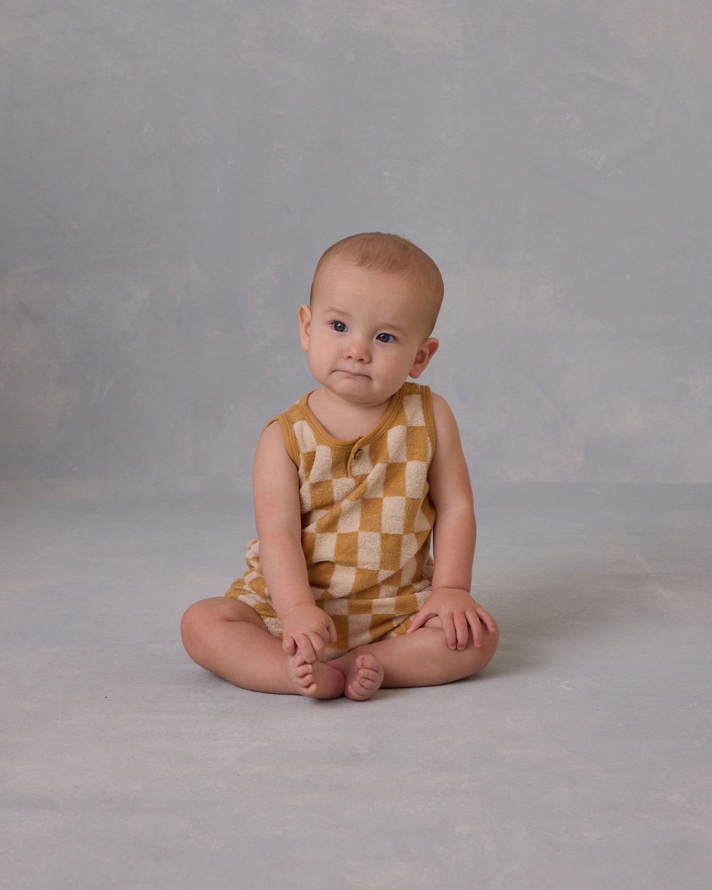 Baby Tank Set I Marigold Check