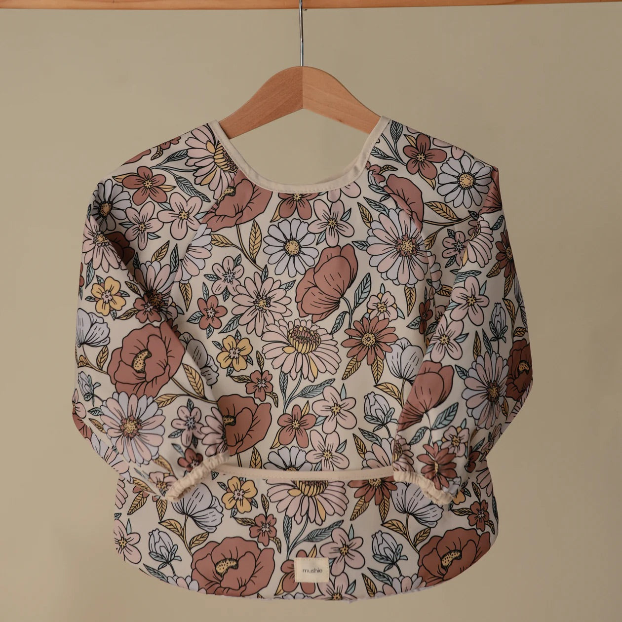 Long Sleeve Bib I Retro Flowers