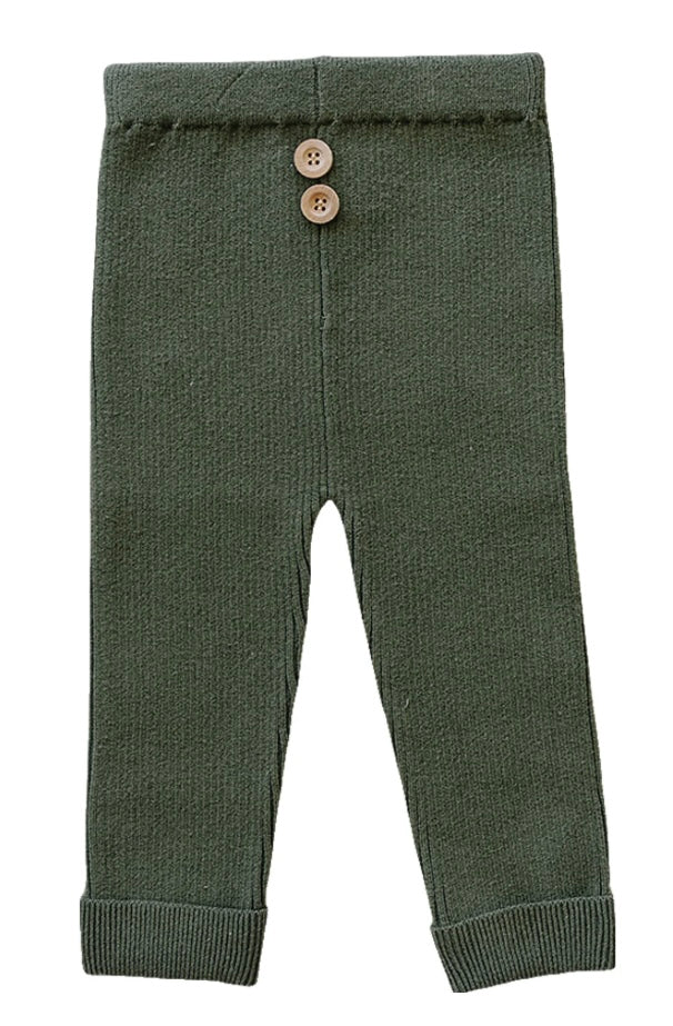 Knit Leggings | Olive