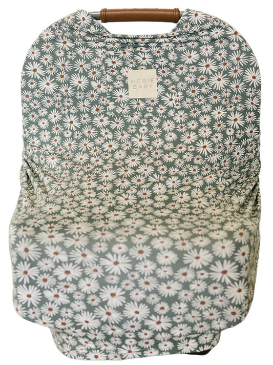 Bamboo Multi-Use Cover | Dark Green Daisy